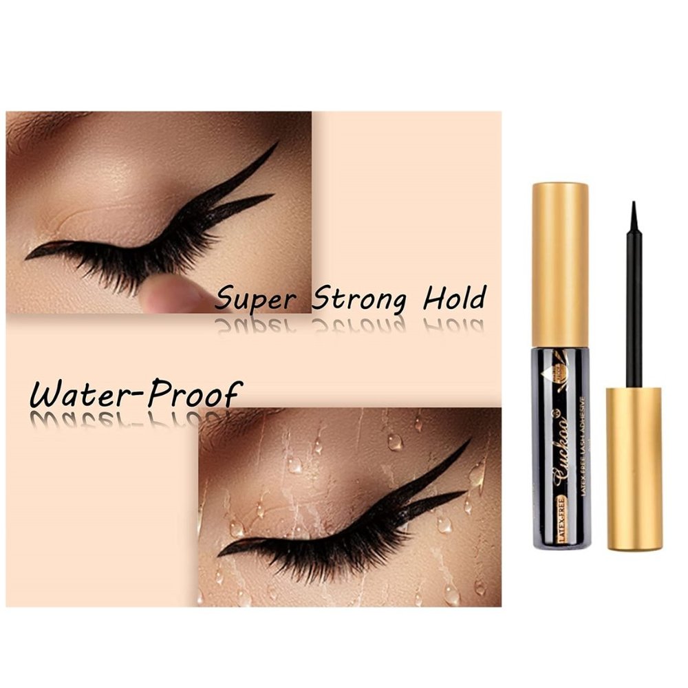 2 in 1 Magic Adhesive Eyeliner Strong Hold Waterproof new black